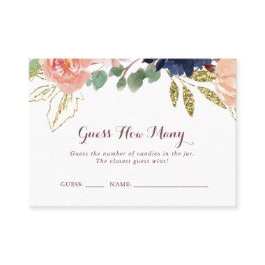 Rustic Gold Calligraphy Guess How Many Game