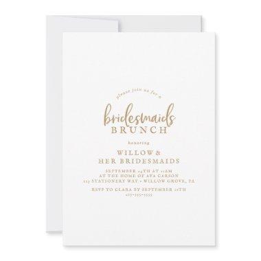Rustic Gold Script Bridesmaids Brunch