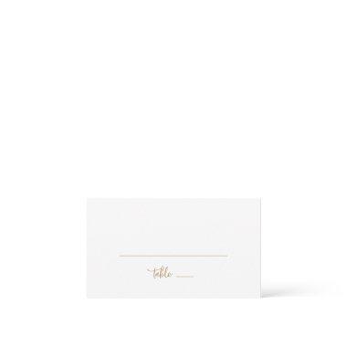 Rustic Gold Script Flat Wedding Place Invitations