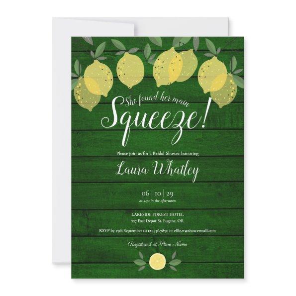 Rustic Greeen Wood Main Squeeze