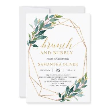 Rustic Green eucalyptus leaves brinch and bubbly