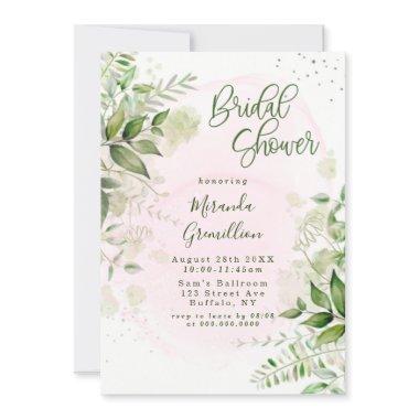 Rustic Greenery Blush Pink Airy