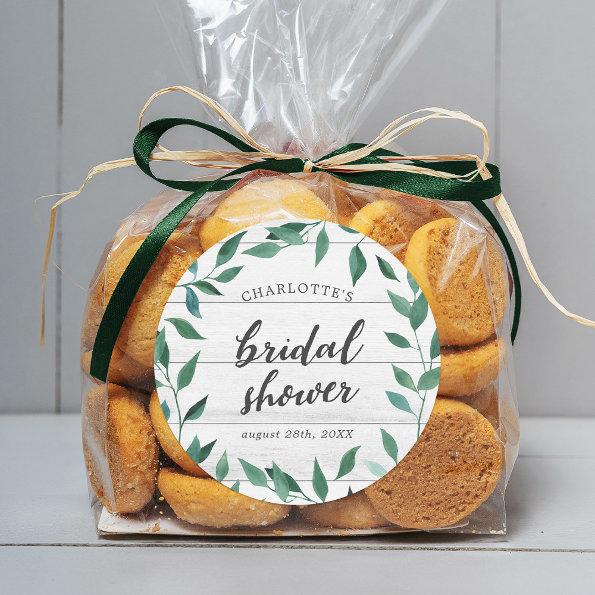 Rustic Greenery  Classic Round Sticker