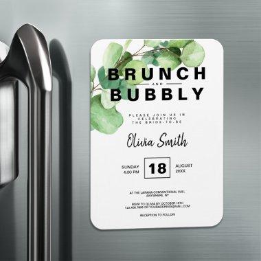 Rustic Greenery Brunch and Bubbly Bridal Shower Magnet