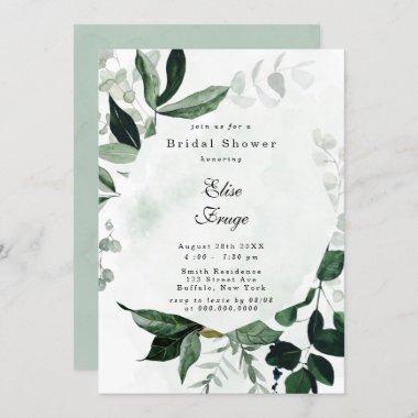 Rustic Greenery Eucalyptus Bridal Shower Invitatio Invitations