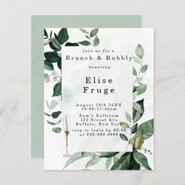Rustic Greenery Eucalyptus Brunch & Bubbly Invitat Invitations