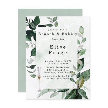 Rustic Greenery Eucalyptus Brunch & Bubbly Invitat