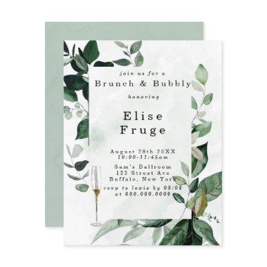 Rustic Greenery Eucalyptus Brunch & Bubbly Invitat Invitations