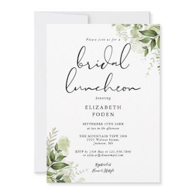 Rustic Greenery Floral Monogram Bridal Luncheon