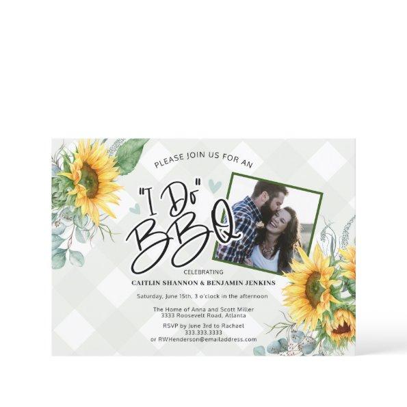 Rustic I Do BBQ Sunflower  Photo Invi