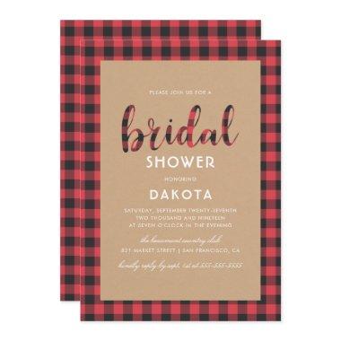 Rustic Kraft & Buffalo Plaid Script