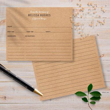 Rustic Kraft From The Kitchen Of Recipe Invitations