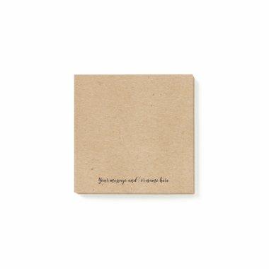 Rustic Kraft paper style personalised Post-it Notes