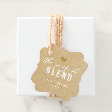 Rustic Kraft The Perfect Blend Wedding Favor Tags