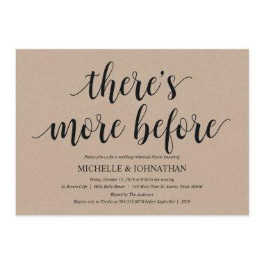 Rustic Kraft Wedding Rehearsal Dinner Invites