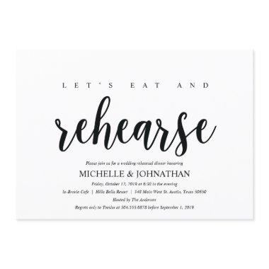 Rustic Kraft Wedding Rehearsal Dinner Invites