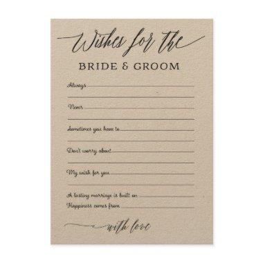 Rustic Kraft Wishes Advice for the Bride & Groom Enclosure