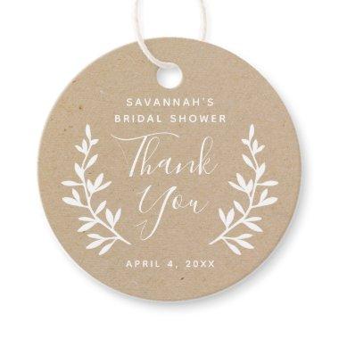 Rustic Laurel Kraft  Thank You Favor Tags
