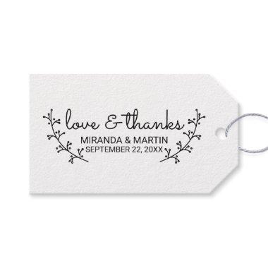 Rustic Laurels Wedding Favor Gift Tags