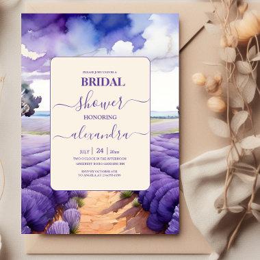 Rustic Lavender Bridal Shower Invitations