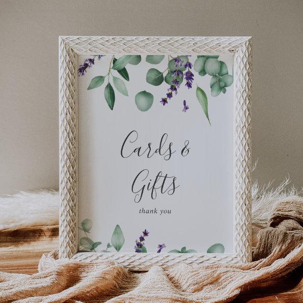 Rustic Lavender & Eucalyptus Invitations and Gifts Sign