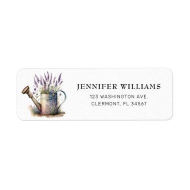 Rustic Lavender Garden Return Address Labels