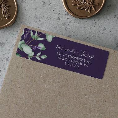 Rustic Lavender | Purple Return Address Label