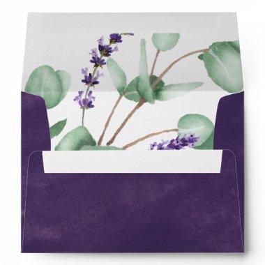 Rustic Lavender | Purple Wedding Invitations Envelope