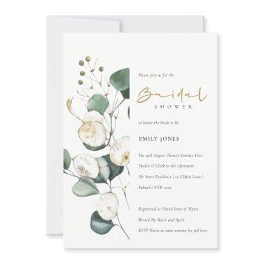 Rustic Leafy Green Eucalyptus  Invite