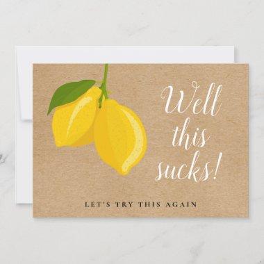 Rustic Lemons Bridal Shower Change the Date Invitations