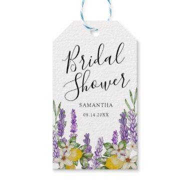 Rustic Lemons & Lavender Bridal Shower Favor Gift Tags