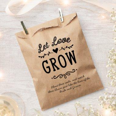 Rustic Let Love Grow Seed Wedding Favor Bag