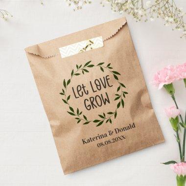 Rustic Let Love Grow Seed Wedding Favor Bag