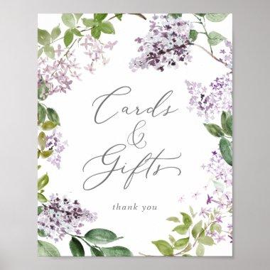 Rustic Lilac Invitations and Gifts Sign