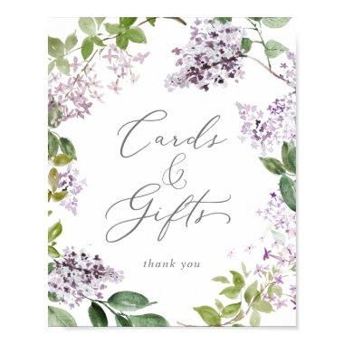 Rustic Lilac Invitations and Gifts Sign