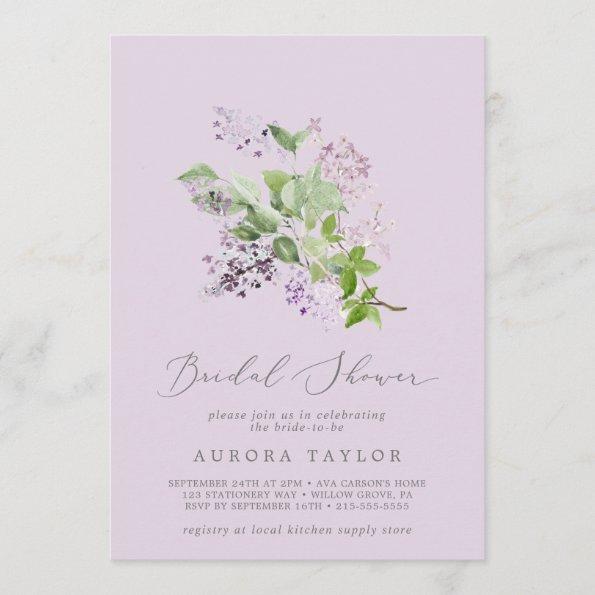 Rustic Lilac | Lavender Bridal Shower Invitations