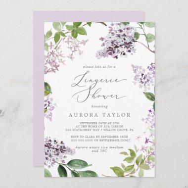 Rustic Lilac Lingerie Shower Invitations