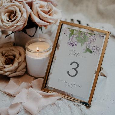 Rustic Lilac Table Number
