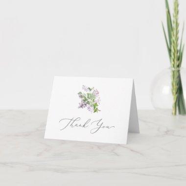 Rustic Lilac Thank You Invitations