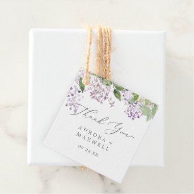 Rustic Lilac Thank You Favor Tags