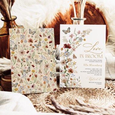 Rustic Love in Bloom Wildflower Bridal Shower Invitations