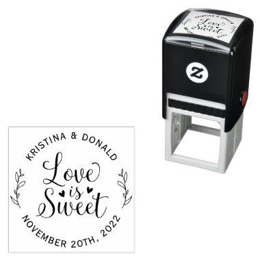 Rustic Love is Sweet Wedding Kraft Self-inking Stamp