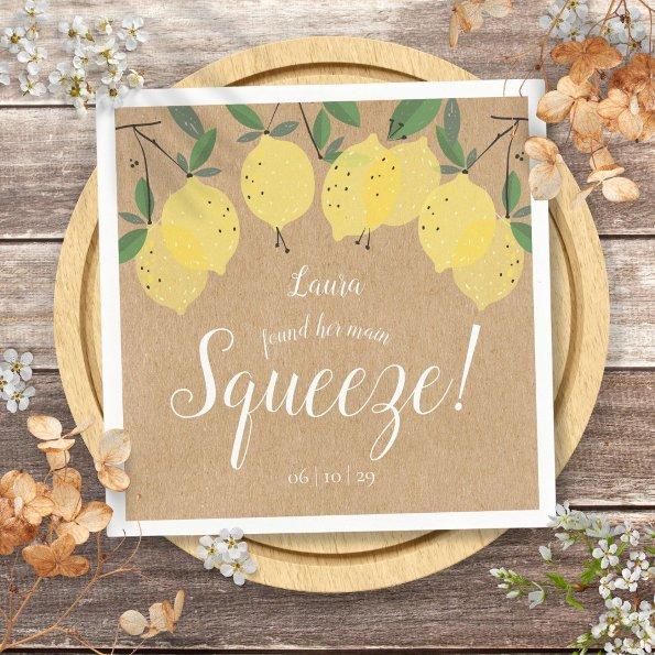 Rustic Main Squeeze Lemons  Napkins