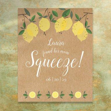 Rustic Main Squeeze Lemons  Poster