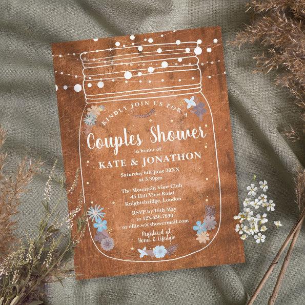 Rustic Mason Jar String Lights Couples Shower