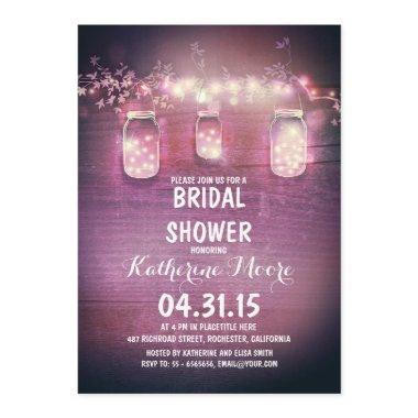 rustic mason jars & string lights