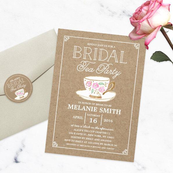 Rustic Modern Bridal Tea Party | Bridal Shower Invitations