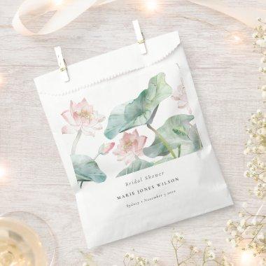 Rustic Modern Pastel Blush Waterlily  Favor Bag