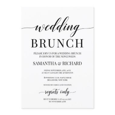 Rustic modern typography wedding brunch Invitations