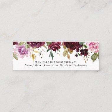 Rustic Moody Floral | Bridal Registry Invitations